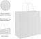 100Pcs White Paper Bags with Handles, Large 11x6x11 Inch Kraft Shopping Bags for Retail, Gift Packaging, Parties, Weddings, Birthdays, Baking